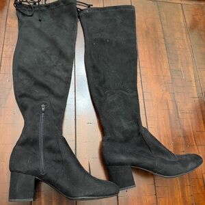 Black suede Gianni bini knee high boots